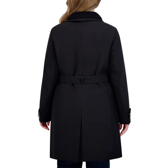Halston Women's Trench Coat, Black, Size M - Picture 10 of 11